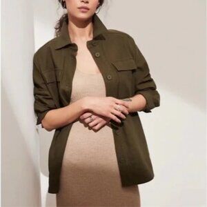 Banana Republic Olive Green Cotton Shirt Jacket